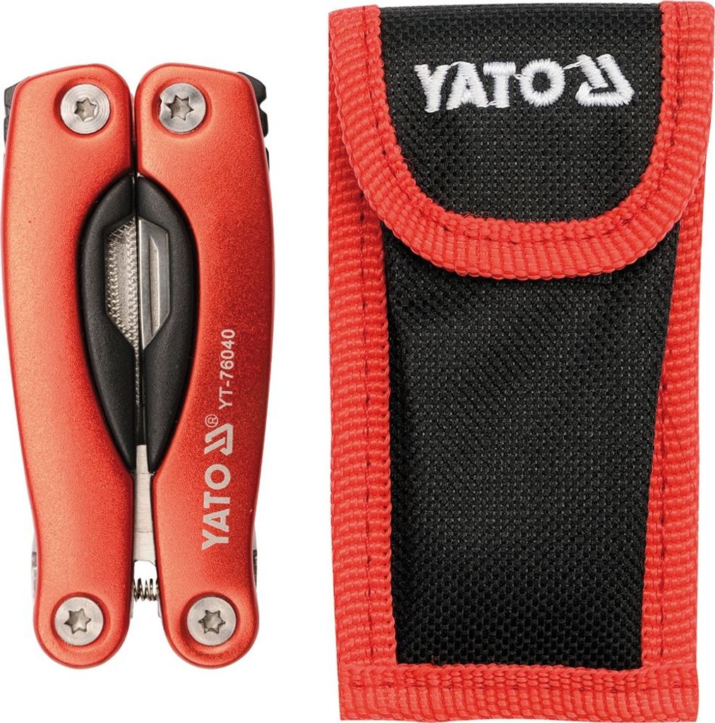YATO, Modell YT-76040, Taschen-Multitool-Zange, 9 Werkzeuge, kompaktes und funktionelles Design, ideal für Präzisionsarbeiten und Outdoor-Aktivit...