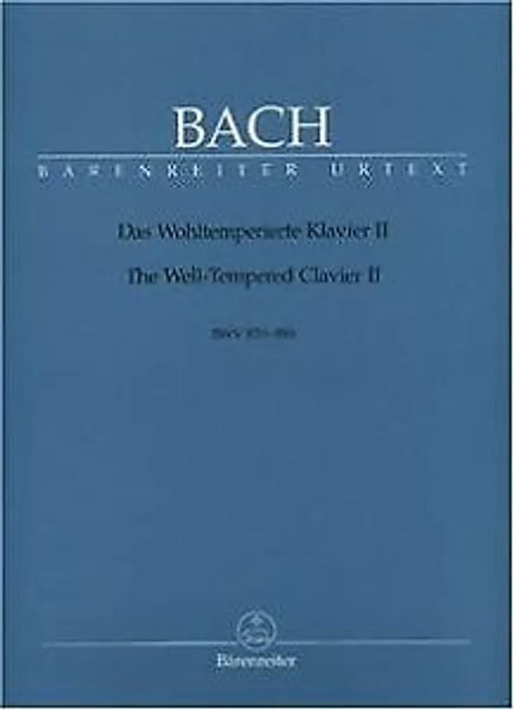 Recueil de partitions Le Clavier bien tempéré II Bach BWV 870-893 - 2