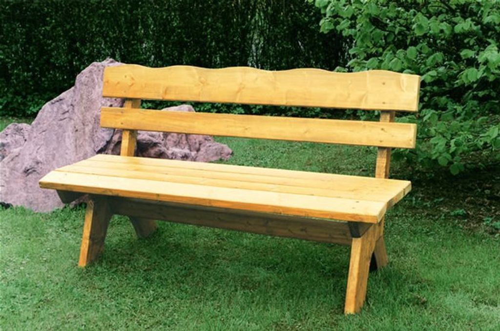 Gartenbank Sitzbank Holzbank Kiefer B 200 x T 60 x H 82 cm Produktbild 