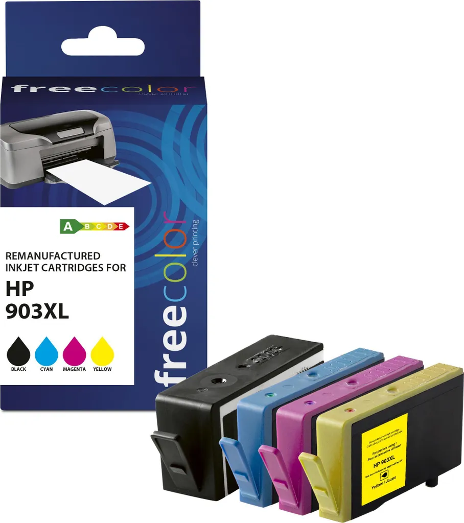 Cartucce Freecolor K10635F7 HP 903XL Remanufactured Combo Pack BK/C/M/Y