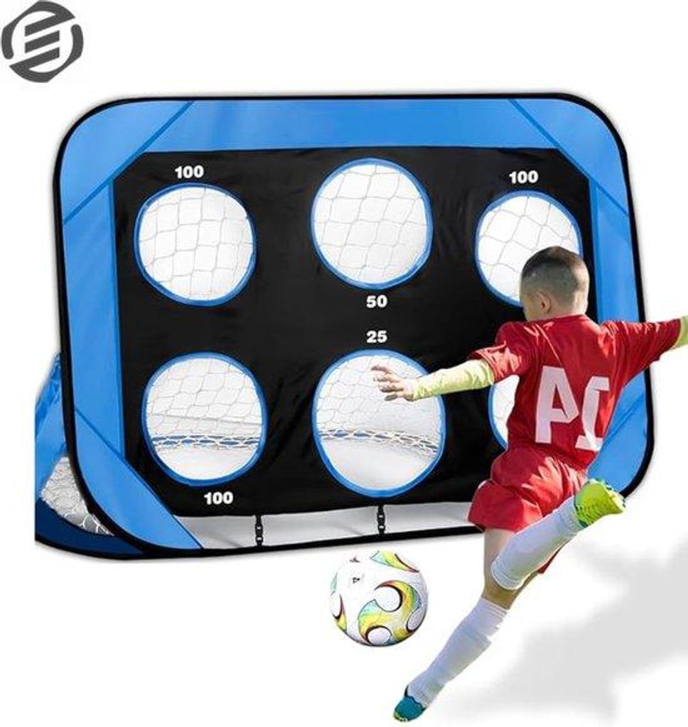 Tragbares und zusammenklappbares Fußballtor Komplettset für Kinder-Training