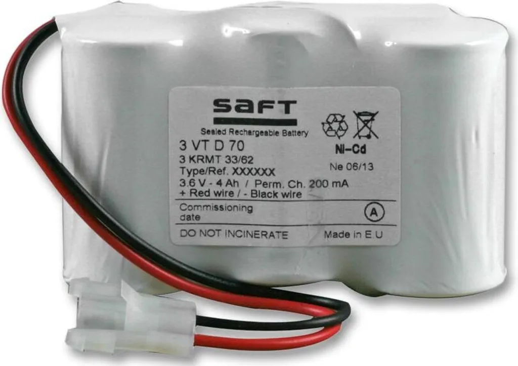 Batterie de Remplacement pour Éclairage de Sécurité 3x D VNT DU Saft