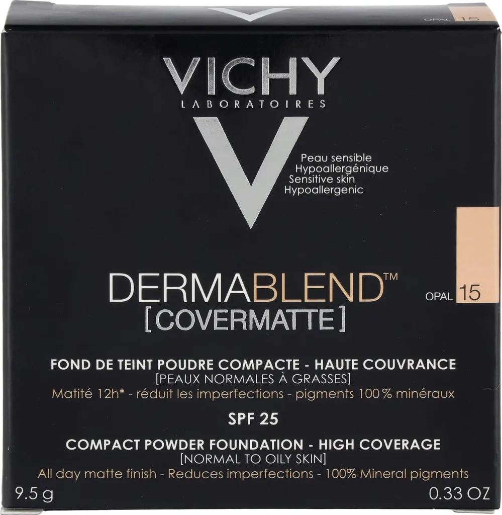 Fond de Teint Compact Poudre Vichy Dermablend Covermatte Teinte 15 Opale
