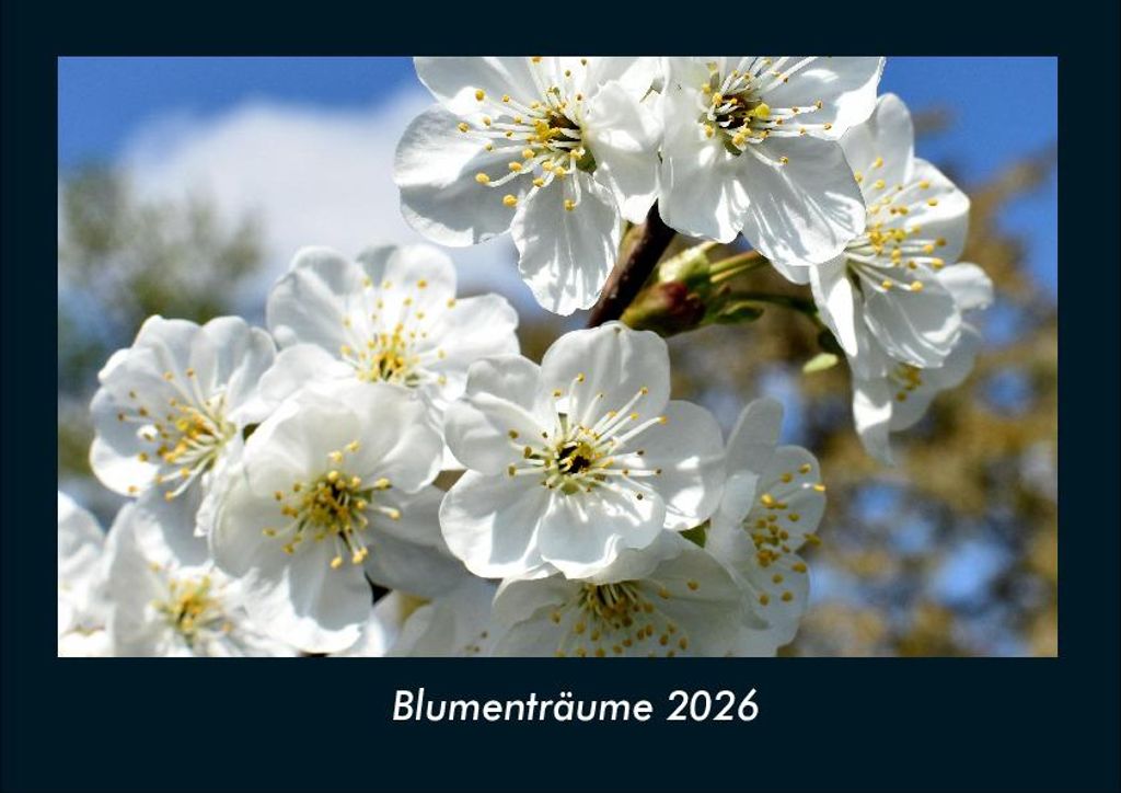 Blumenträume 2026 Fotokalender - Querformat DIN A4, Monatskalender mit Bild-Motiven aus Fauna und Flora, Natur, Blumen und Pflanzen
