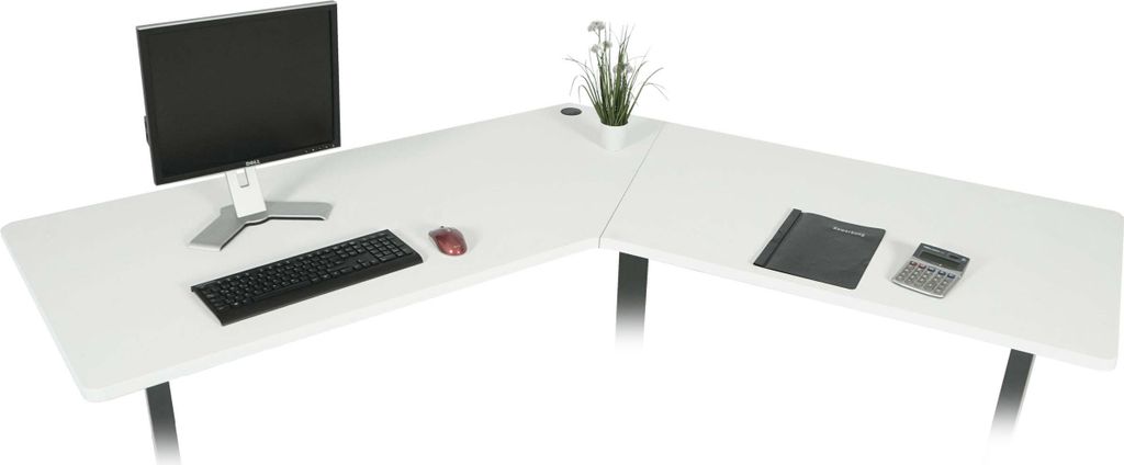 Tischplatte MCW-D40 für Eck-Schreibtisch, Schreibtischplatte, 120° weiß