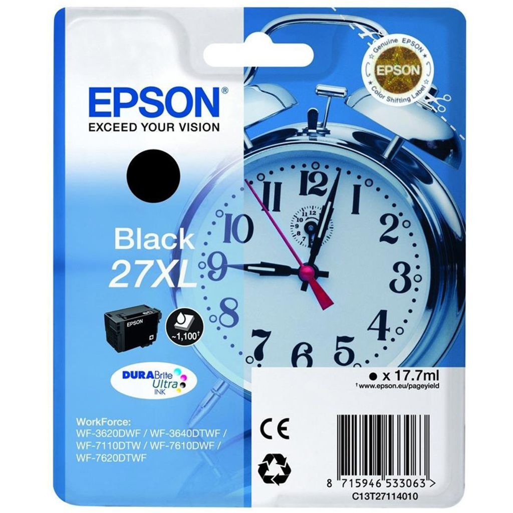 Epson 27XL - XL - Schwarz - Original - Blisterverpackung Immagine del prodotto 