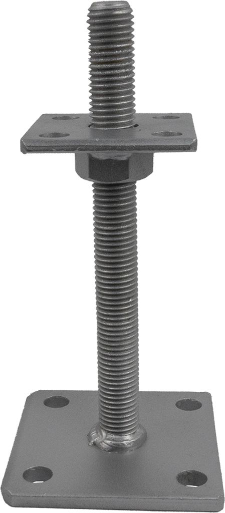 GeZu Impex Pfostenträger Alfred höhenverstellbar M20 x 200 mm, 70 x 70 mm Stützenfuß Pfostenschuh