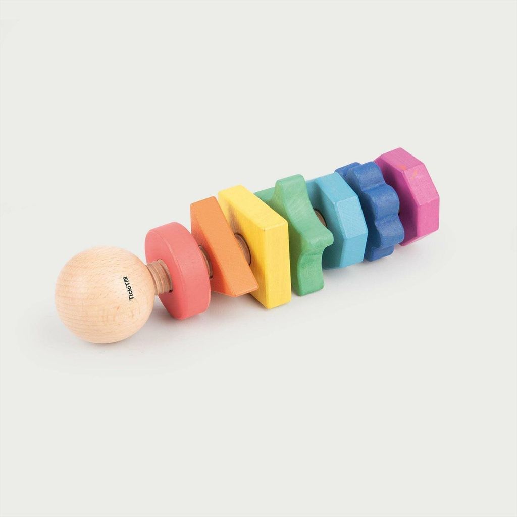 TickiT Holzspielzeug Rainbow Wooden Shape Twister Lernspielzeug