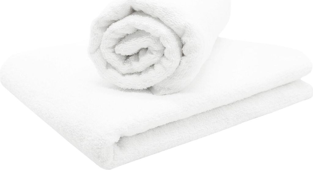 2er Set Saunatücher, 70x180 cm, 80% Baumwolle / 20%.Polyester, weiß