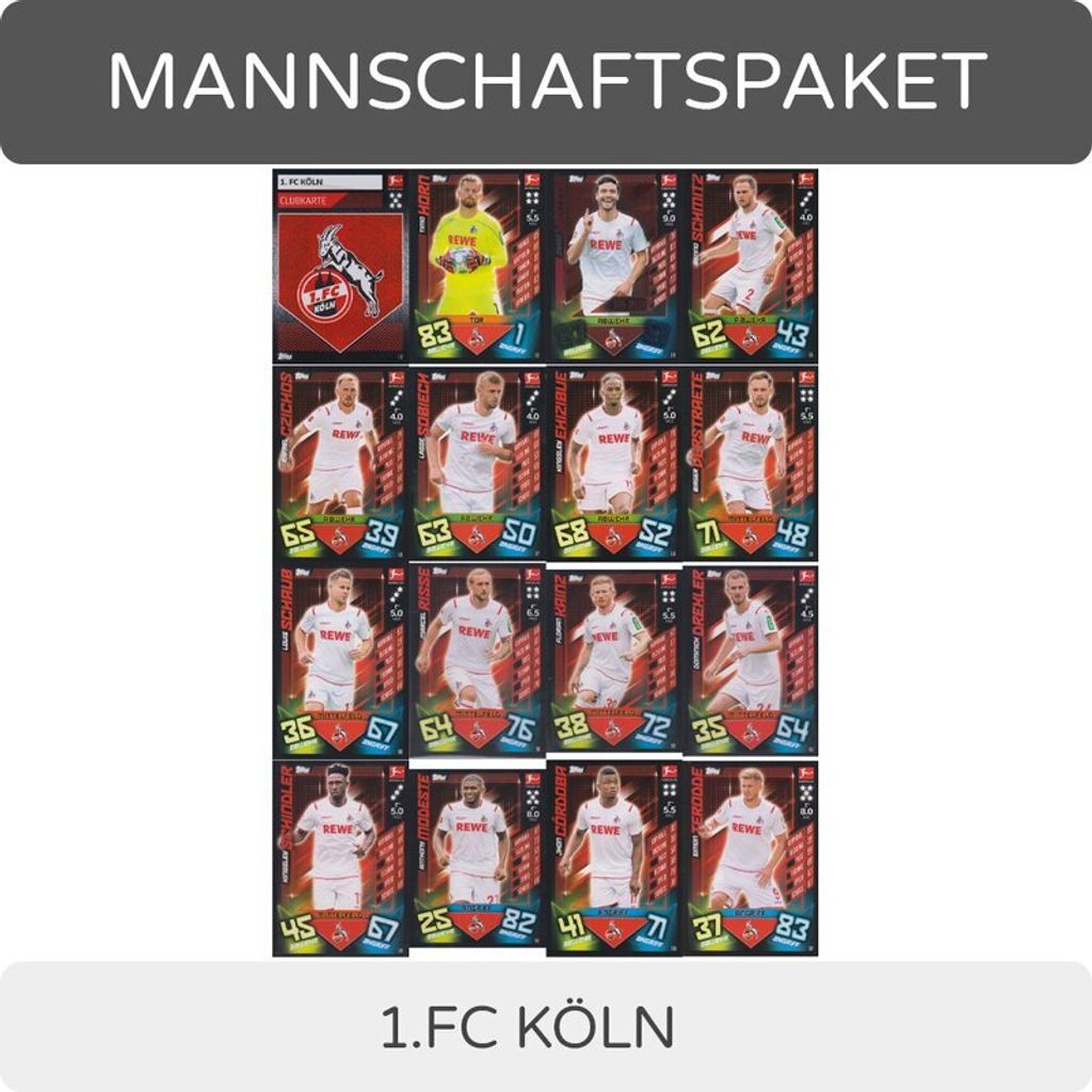 Topps Match Attax - 2019/20 - Mannschaftspaket - 1. FC Köln