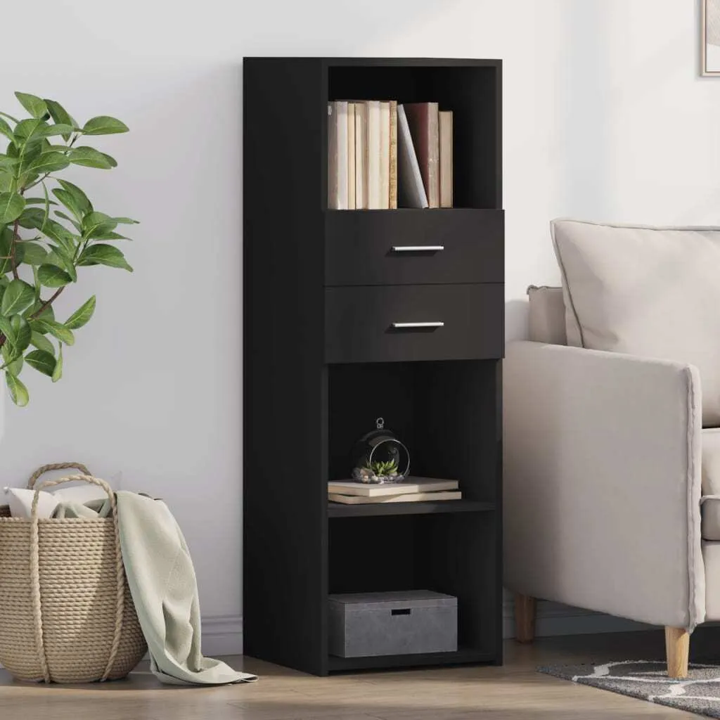 Vetrina Nera Legno Sottocosto | Mobile Espositore 40x42x124 cm