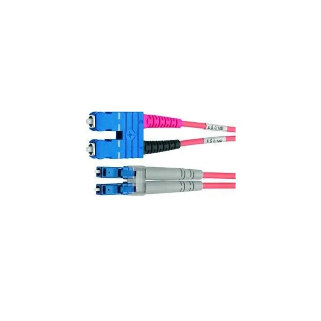 Câble fibre optique Telegärtner OS2 1m jaune avec embouts SC-LC Duplex - 2