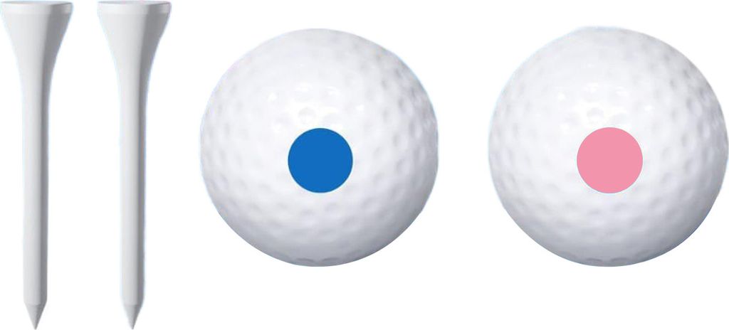 Golfball zur Enthüllung des Geschlechts mit Golf-Tee, explodierendes Golfball-Set, Pulverexplosion, Ankündigungsparty, Motto-Dekoration zur Enth...