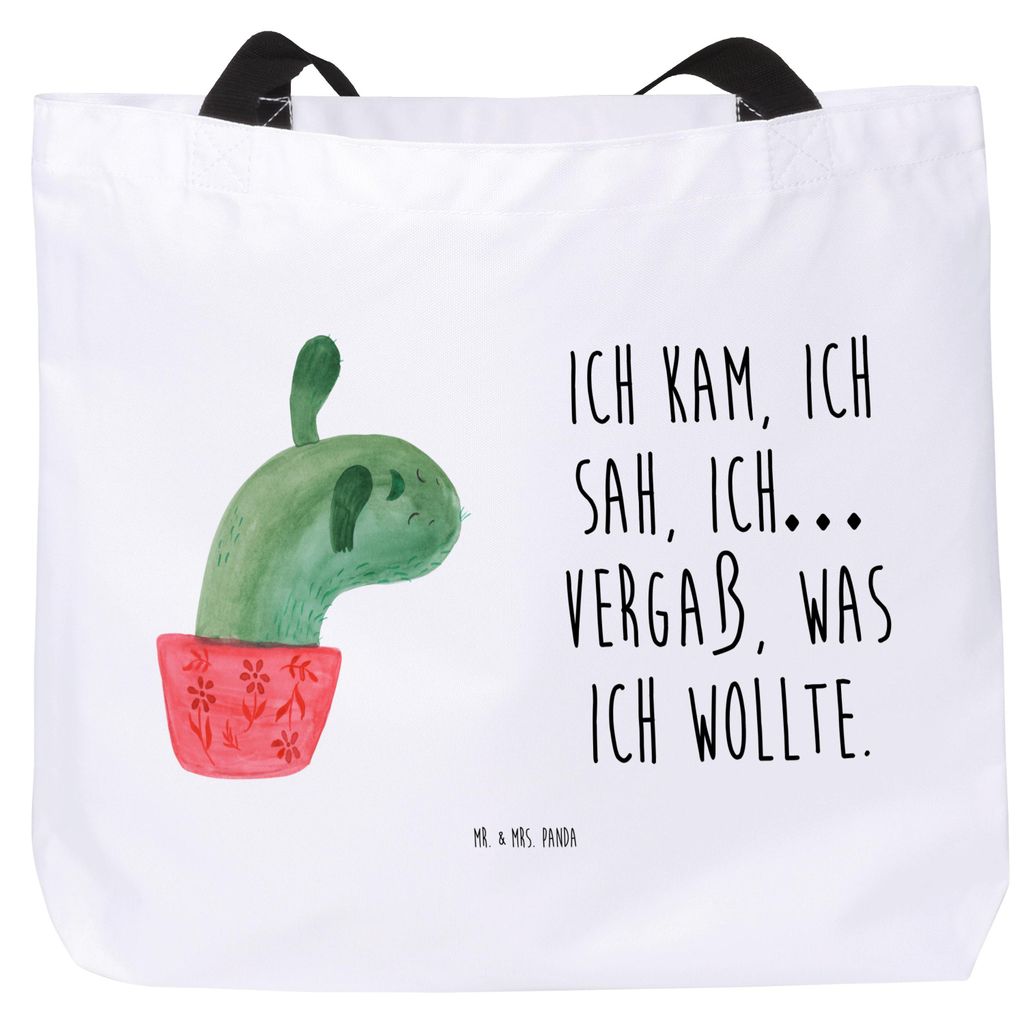 Mr. & Mrs. Panda Tote Bag Kaktus Mama - Weiß - Geschenk, Kakteen, Ärger, Strandtasche, Motivation, Beutel, Quote, Reisetasche, Tragetasche, Tasch...
