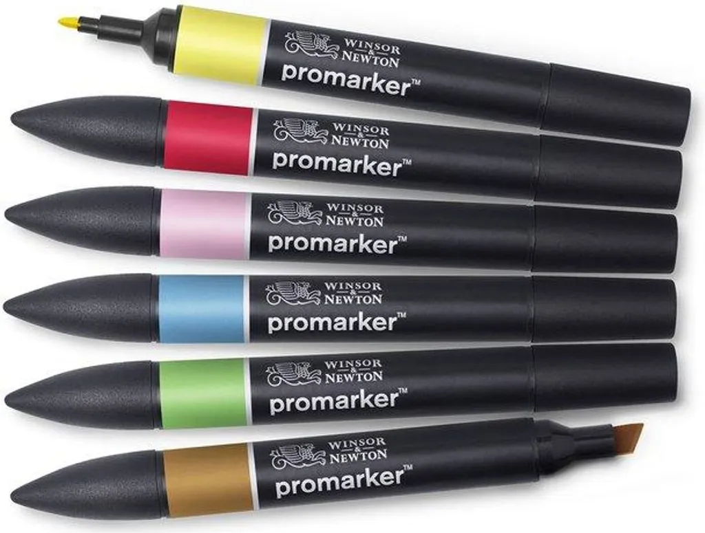 Feutres à Alcool ProMarker Tons Moyens Winsor & Newton - Pack de 6 Unités