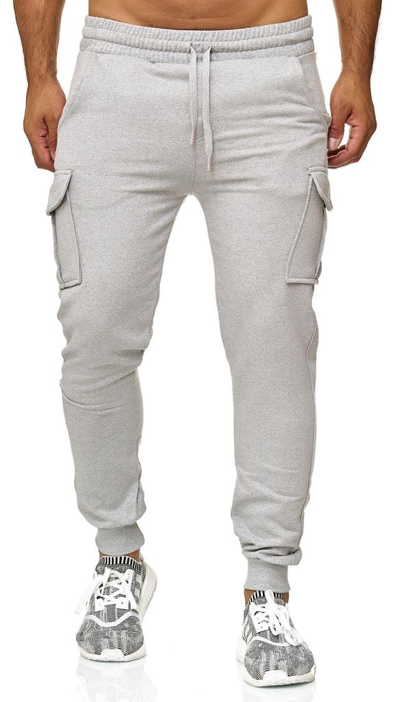 Reslad Herren Jogginghose Sweatpants Jogger Freizeithose Männer Hosen Cargo-Hose Jogginghosen RS-5075 Grau 2XL