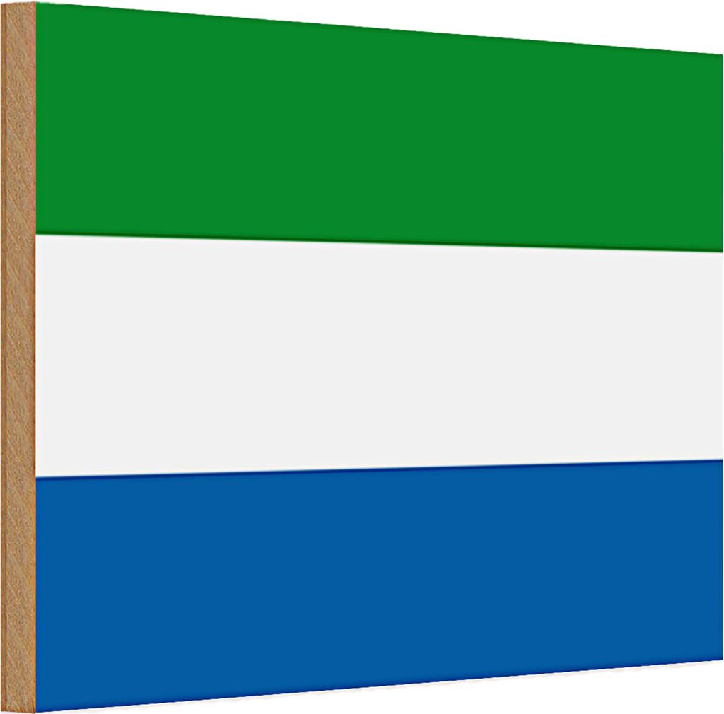 Holzschild Flagge Sierra Leones 30x20cm Flag Sierra Leone