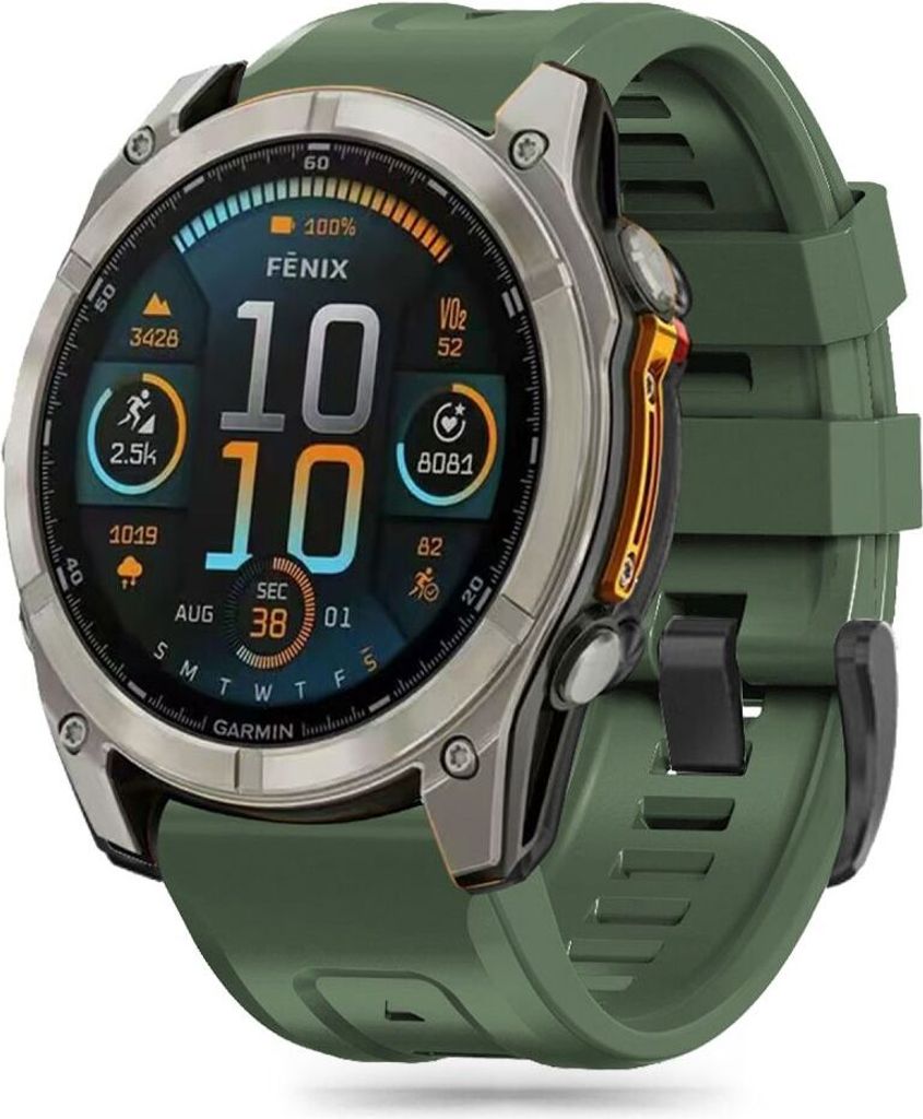 Tech-Protect Silikon Garmin Fenix 5S / 5S Plus / 6S / 6S Pro / 7S / 8 (43 Mm) Militärgrün