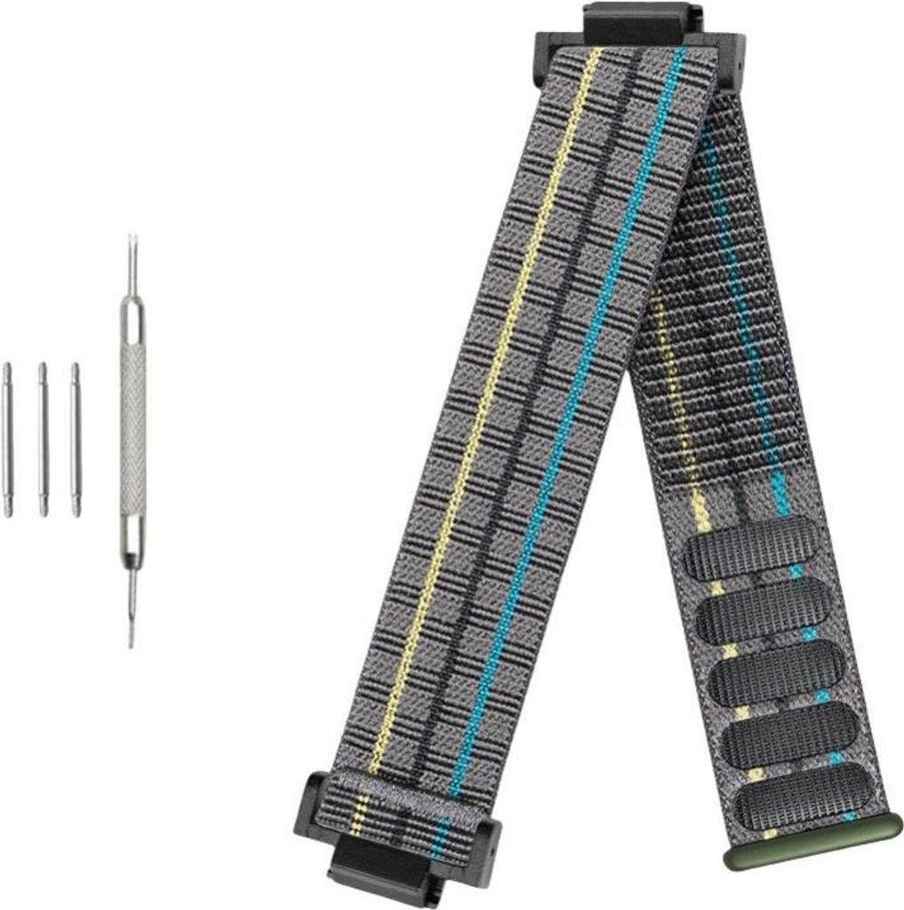 INF Hochelastisches Nylonarmband für Casio G-SHOCK GA110/700/DW-5600 Schwarz+Grau