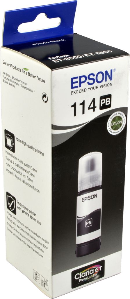 Epson 114 EcoTank Photo Black ink bottle, Original, Produktbild 