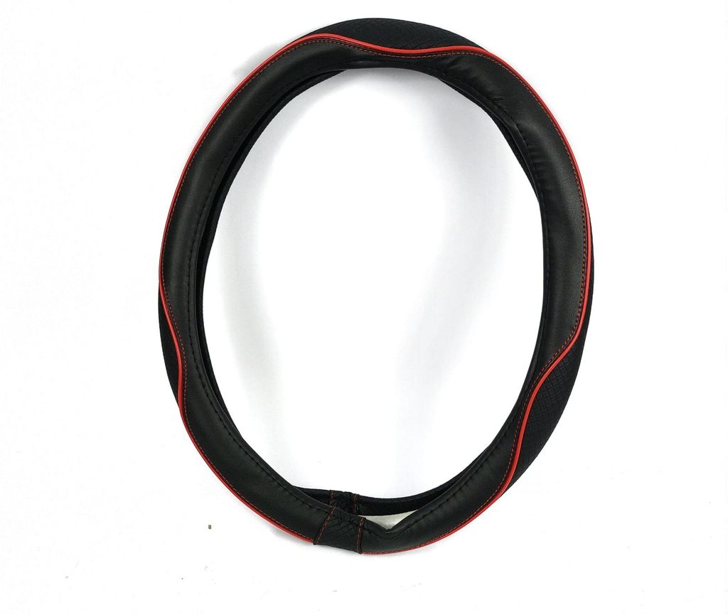 Lenkrad-Bezug Kunst-Leder  Schwarz 37-39 cm Auto Produktbild 