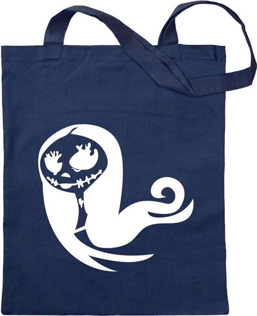 Kiwistar - Baumwolltasche - dunkelblau - Monster Girl Untot - Tragetasche Stoffbeutel Umhängetasche langer Henkel