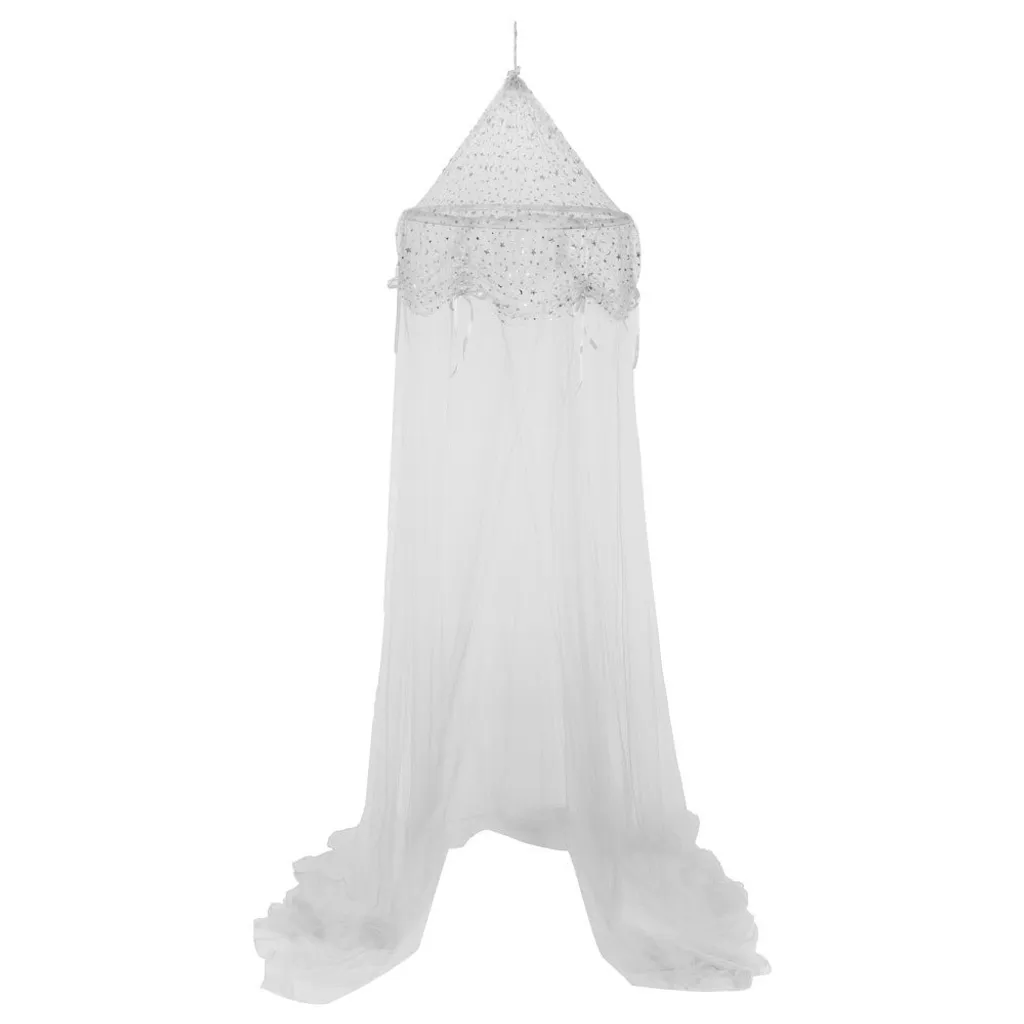 Baldaquin gris pour lit d'enfant et coin lecture PRINCESS CANOPY GRIS