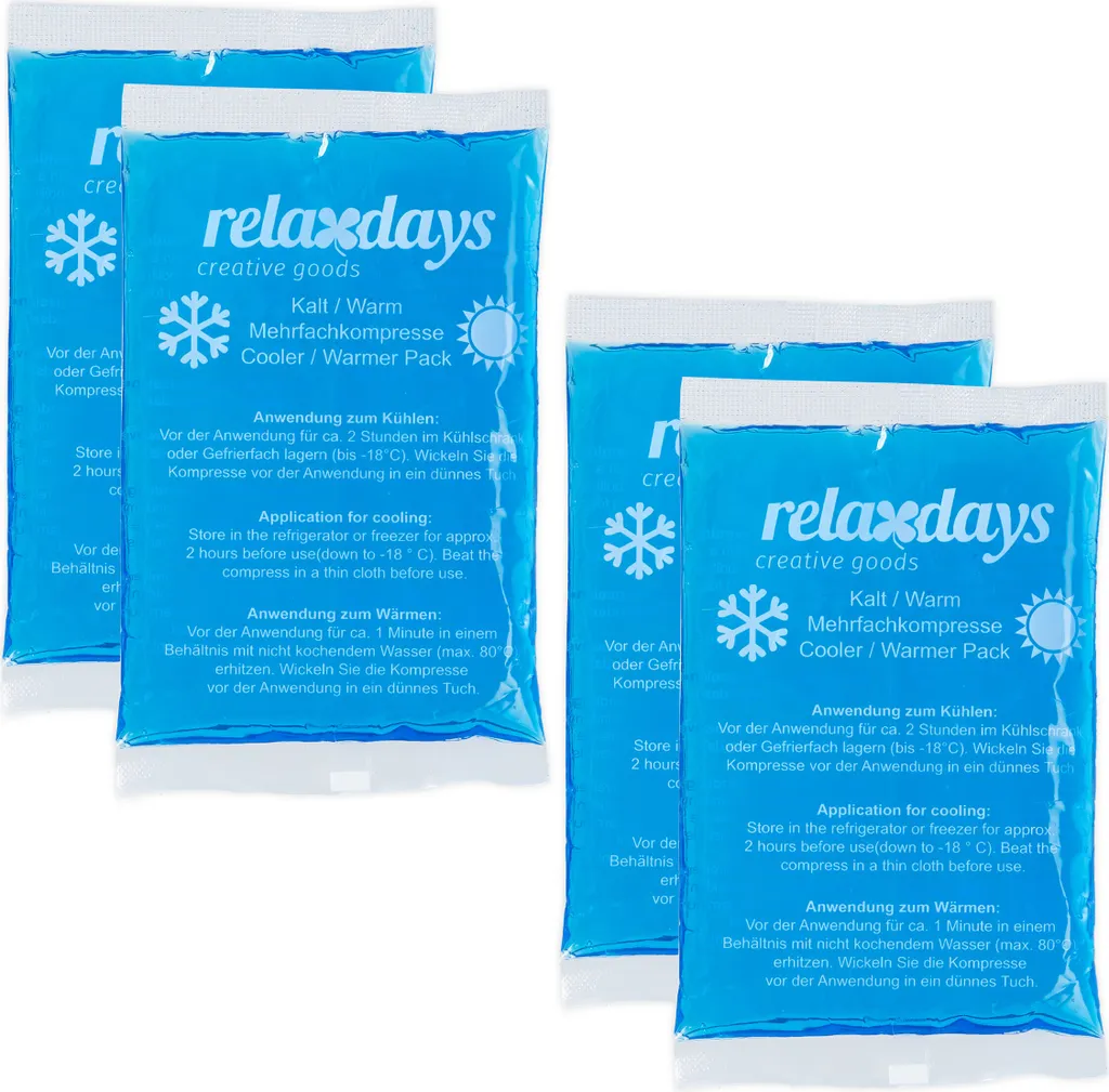 Stock 8 Pezzi Cuscinetti Refrigeranti Blu Relaxdays Prezzo Shock