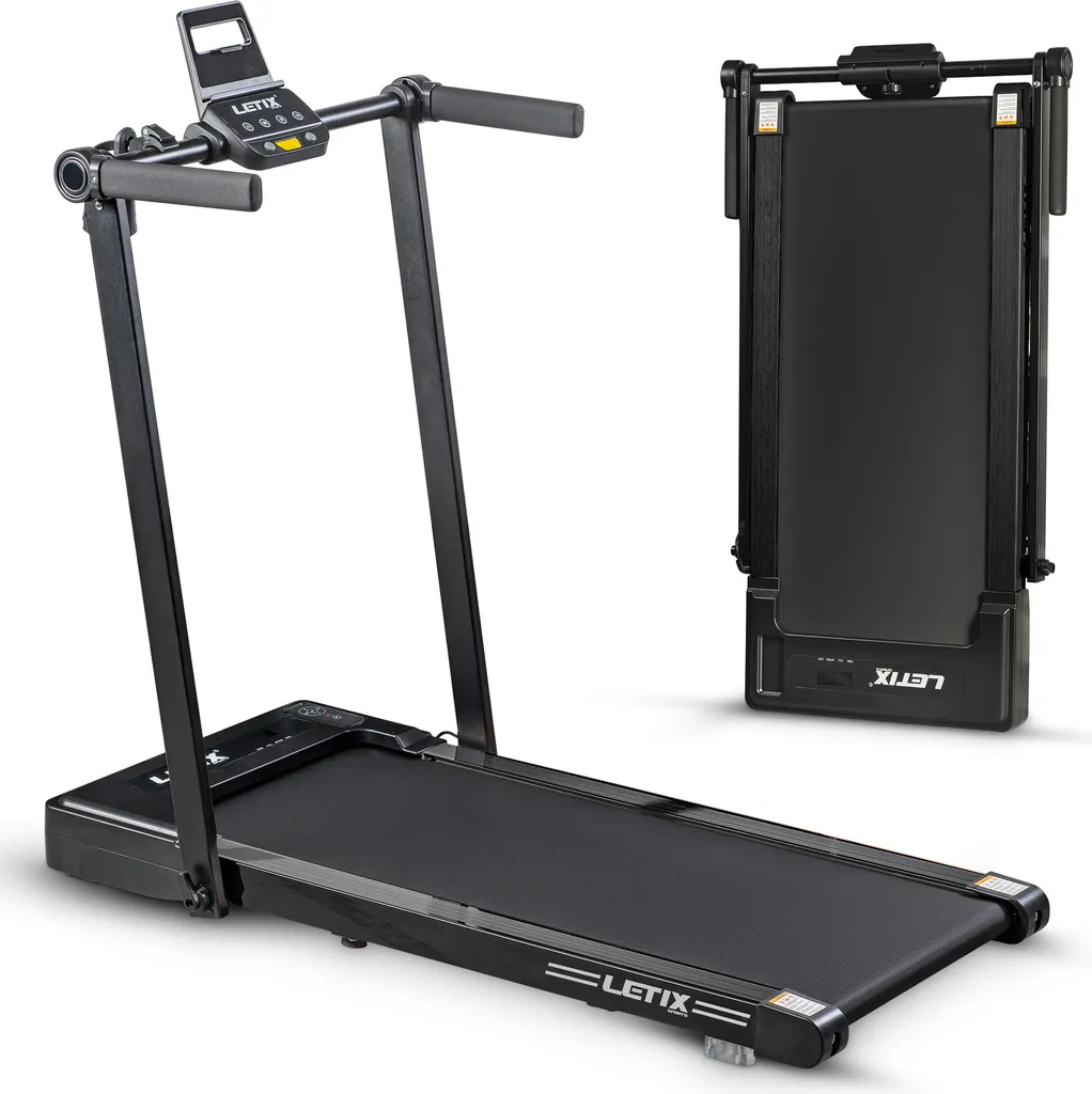 Tapis de marche et course pliable 2 en 1 pour fitness à domicile et bureau