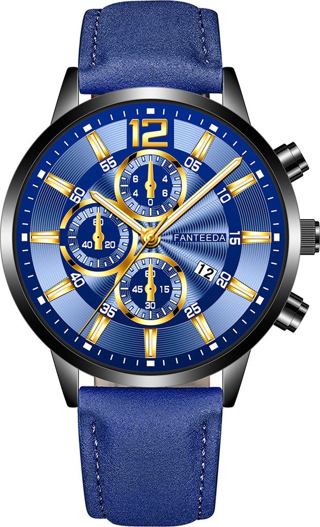 NI-11711 Uhr – Sportlich-elegante Herrenuhr Blau/Gold KP11711