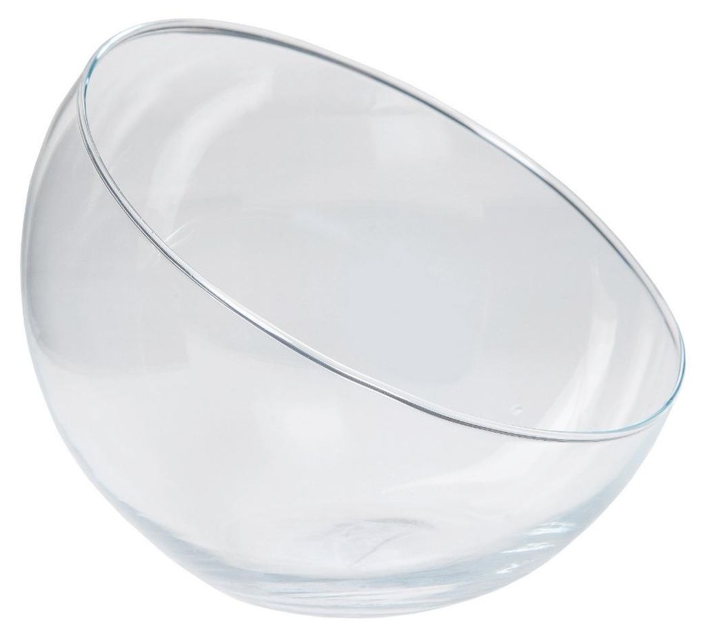 Bela Arte Kugelvase schrage Schale - transparentes Glas - Produktbild 