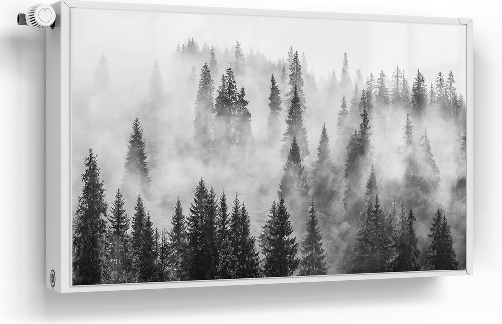 DEQORI Magnetmatte Heizung Standard 100x60 cm 'Flüsternde Tannen' Magnetfolie