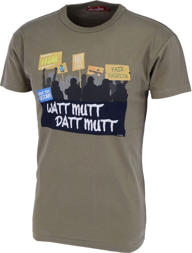 Derbe Watt mutt datt mutt Herren T-Shirt, Farbe:otter, Größe:S