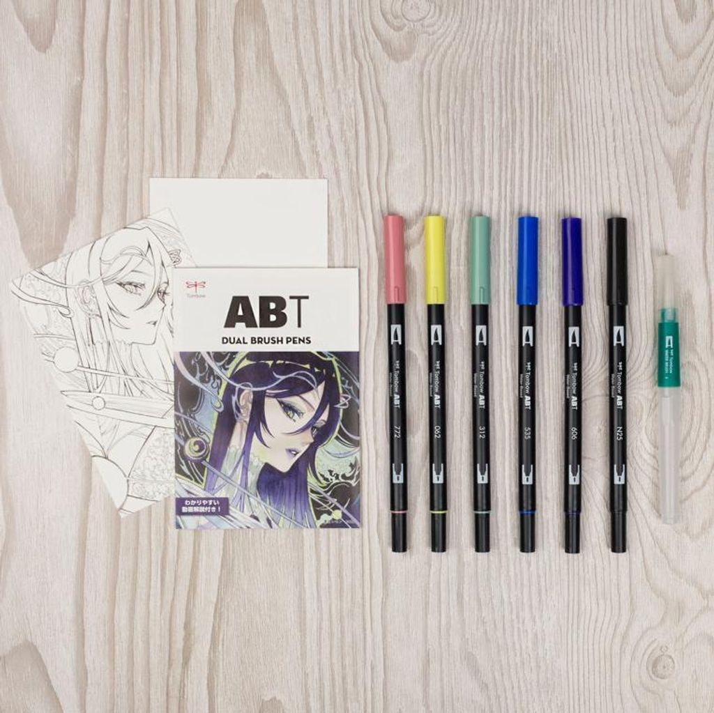 Tombow Brushpen Set Manga Moon - 6 pezzi pennarelli per Immagine del prodotto 