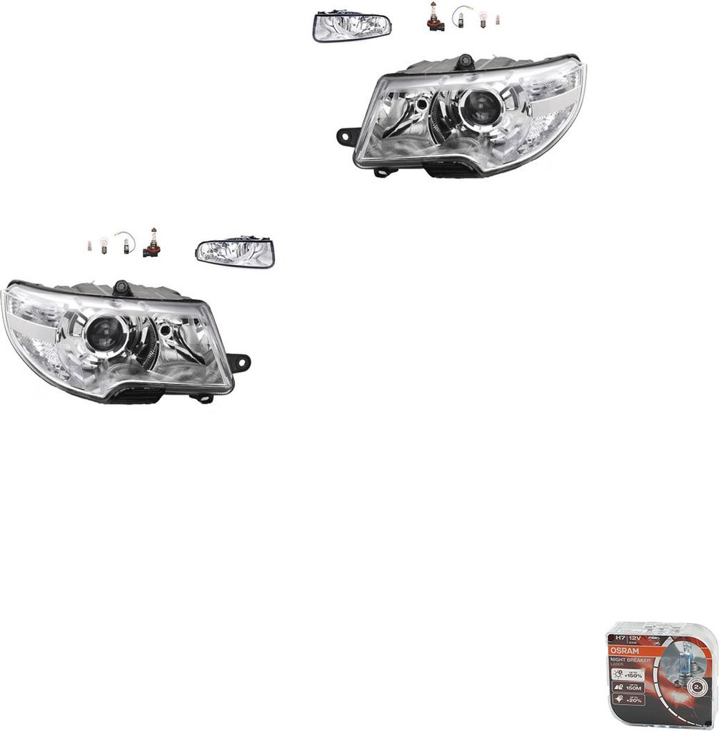 Johns, Scheinwerfer + Osram Night Breaker Laser kompatibel zu Skoda Superb 3T 08-13H3 3T1941017C 3T1941017 3T1941015 3T1941015C 3T1941018C 3T1941018 3