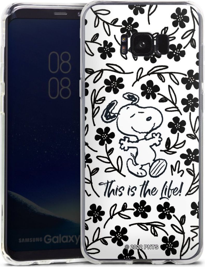 DeinDesign Handyhülle für Samsung Galaxy S8 Plus Silikon Hülle Case Smartphone Schutzhülle Blumen Peanuts Snoopy