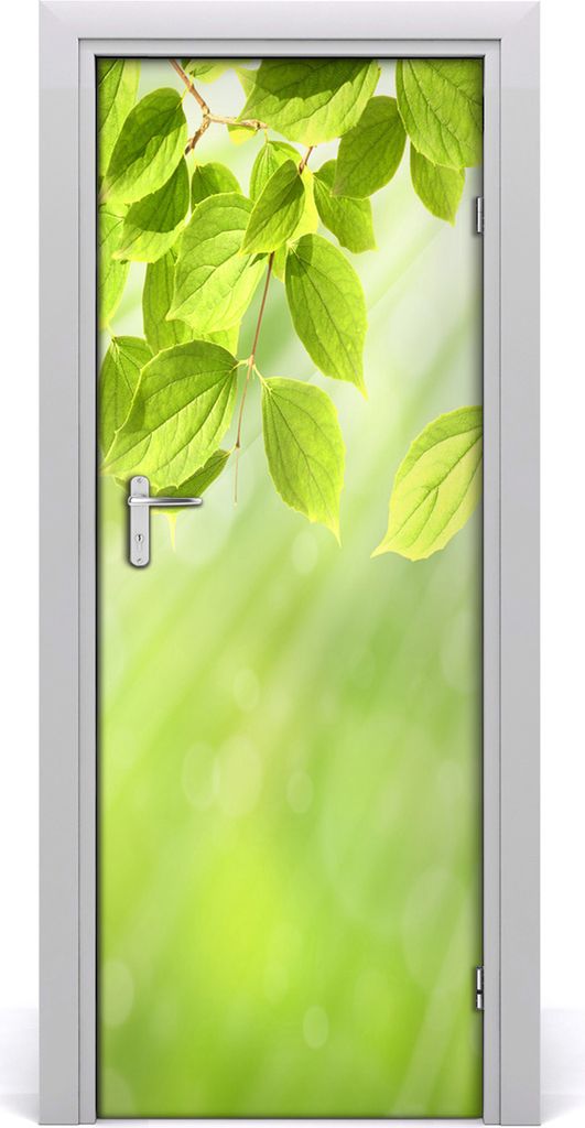 Tulup Türaufkleber 75x205 cm Dekorative Aufkleber Selbstklebend Wasserdichte Tapete Abnehmbar Schlafzimmer Wohnzimmer Wohnkultur - grüne Blätter