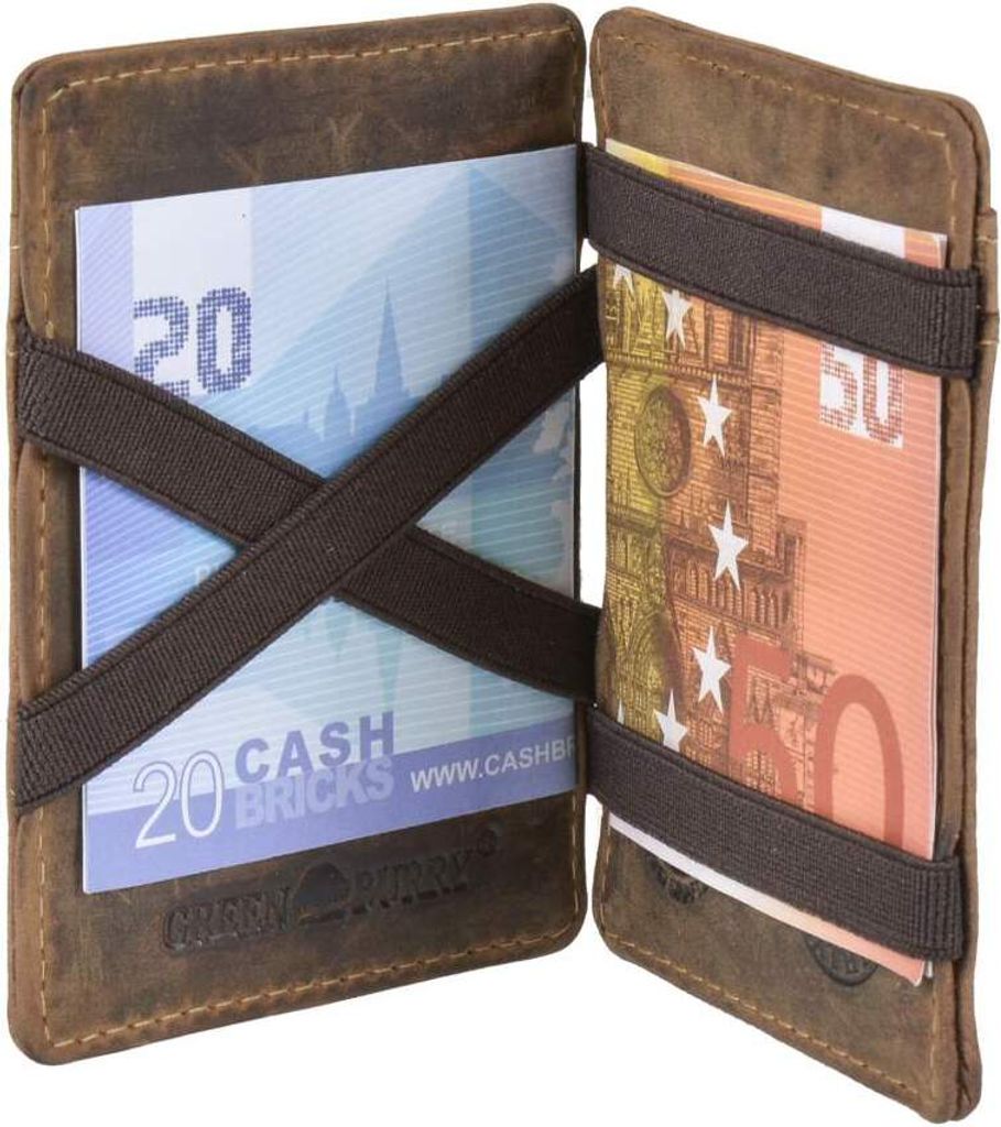 Greenburry Magic Wallet Minibörse Geldbörse Leder braun Produktbild 9