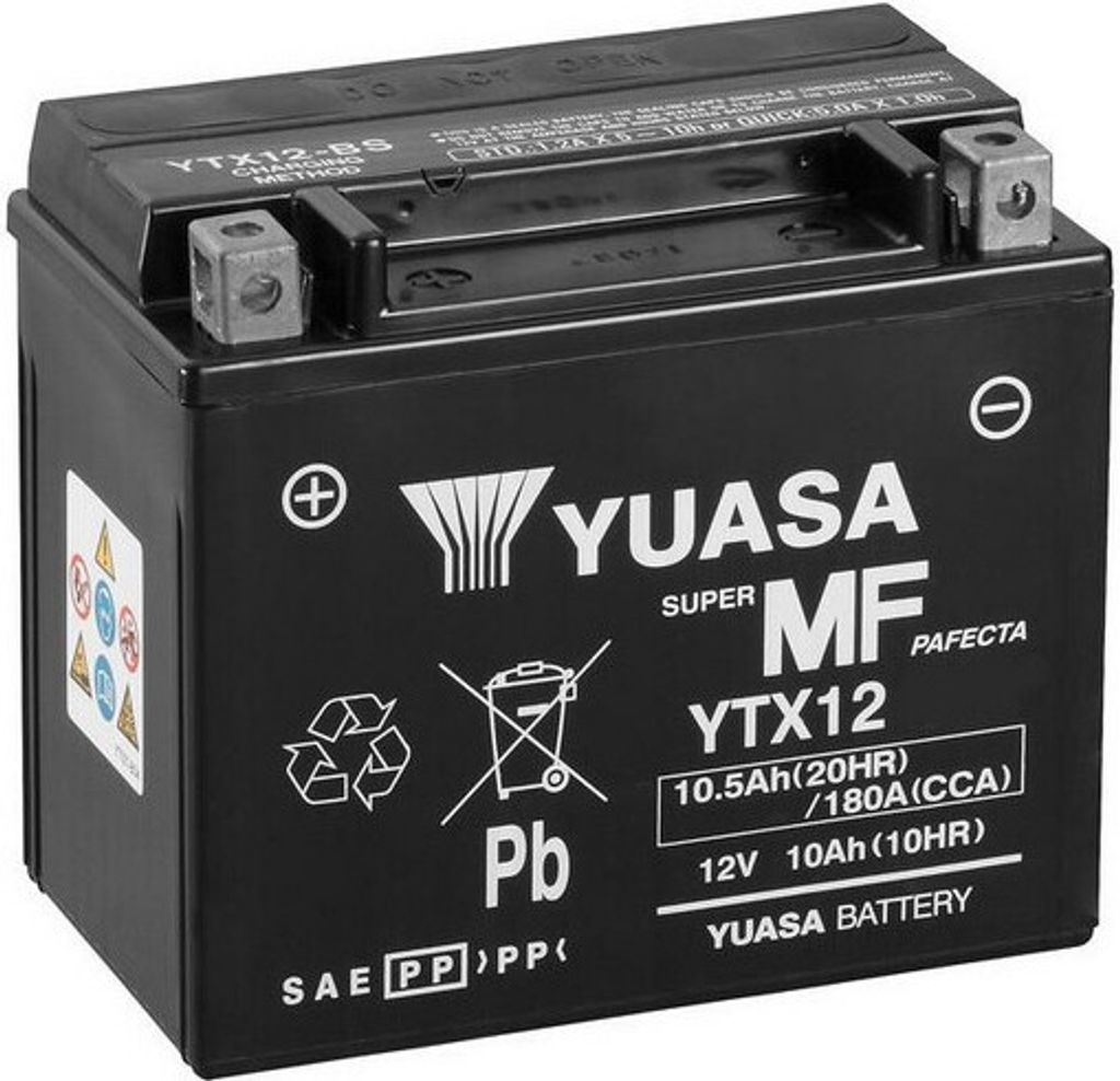 Batterie YUASA YTX12 10 AH AGM Image du produit 