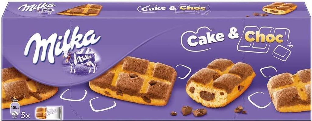 6x Milka CAKE & CHOC mit Sahne- und Schokoladennuggets 175g biscuits cookies