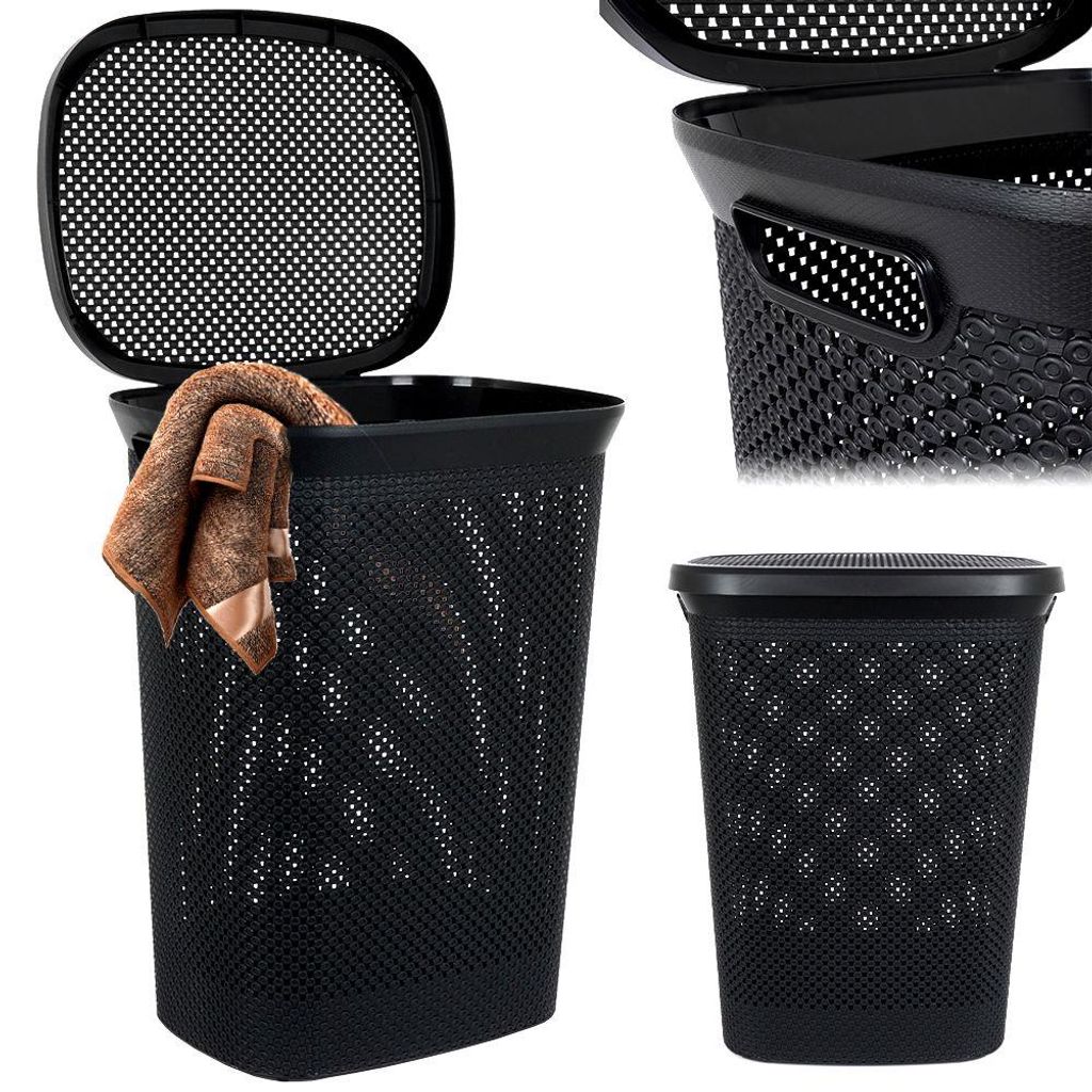 Vilde Panier de salle de bain Panier à linge avec couvercle Image du produit 