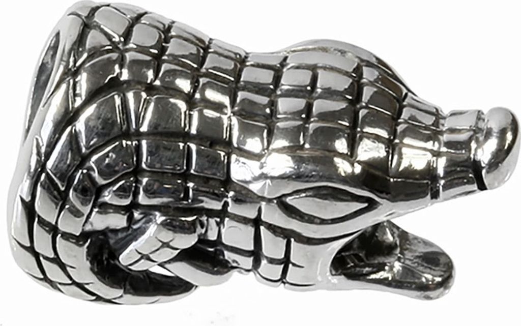CarloBiagi Bead Charm Schmuck Element Alligator 925 Echt Silber BBS225