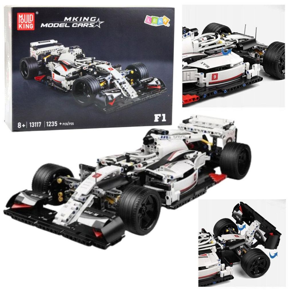 Konstruktionsbausteine F1-Rennwagen Weiß und Rot 1235 Stk.