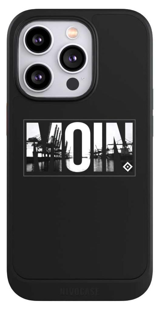 NIVOCASE Hülle für Apple iPhone 14 Pro Handyhülle NIVOcore Case Schwarz HSV Hamburger SV Offizielles Lizenzprodukt