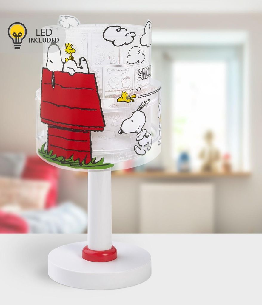 Lampada da comodino Luce notturna LED per bambini Snoopy Immagine del prodotto 