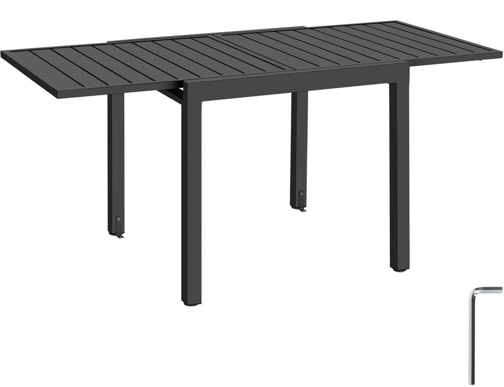 tectake® Aluminium-Gartentisch Campos für 4–6 Personen, Produktbild 
