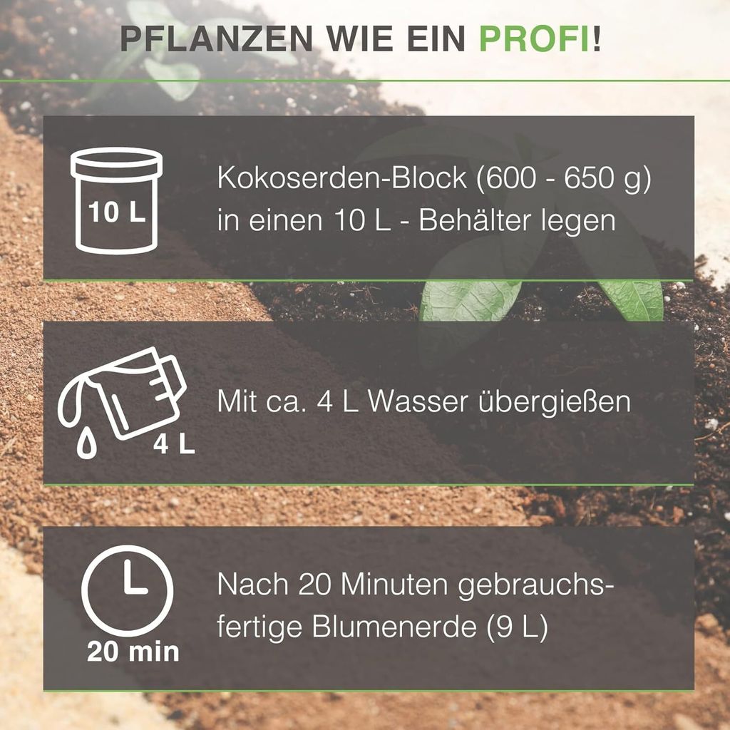 6x Kokoserde 650g Kokosfasern Kokoshumus Humusziegel Produktbild 5