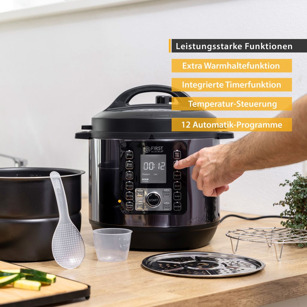 TZS First Austria Multikocher 6L, Schnellkochtopf Produktbild 5