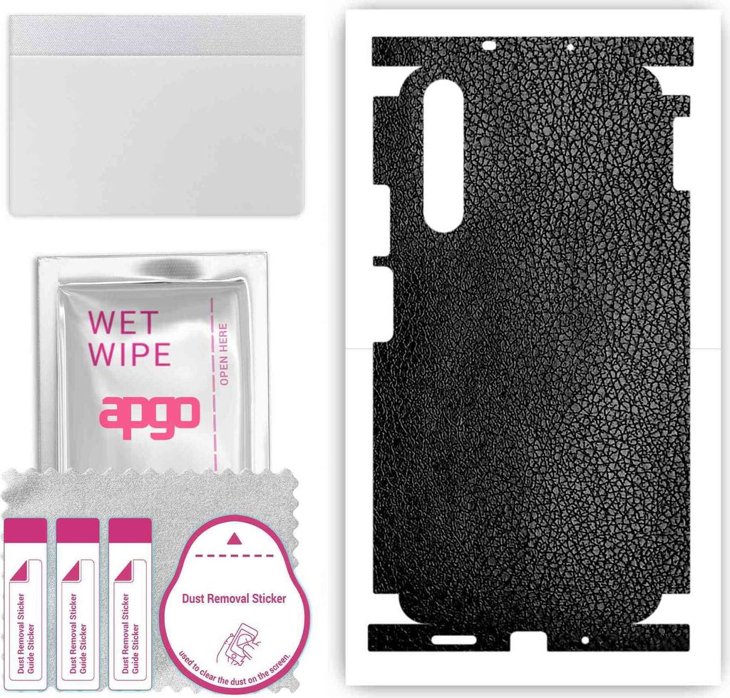 apgo Rückseite + Seiten Schutzfolie, Skin, kompatibel mit Honor 20S, Hinten Displayschutzfolie aus Vinylfolie, kratzfest, einfache Montage - Schwa...