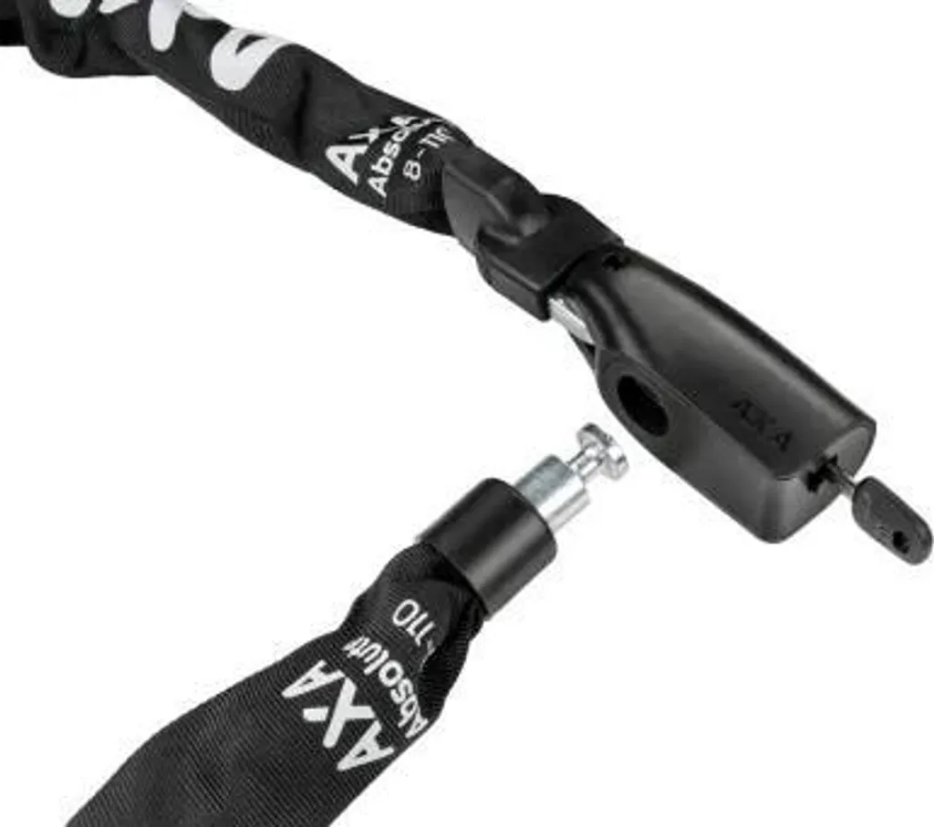 Antivol Absolute chaîne acier 8 mm gainé polyester noir 110 cm de long - 12